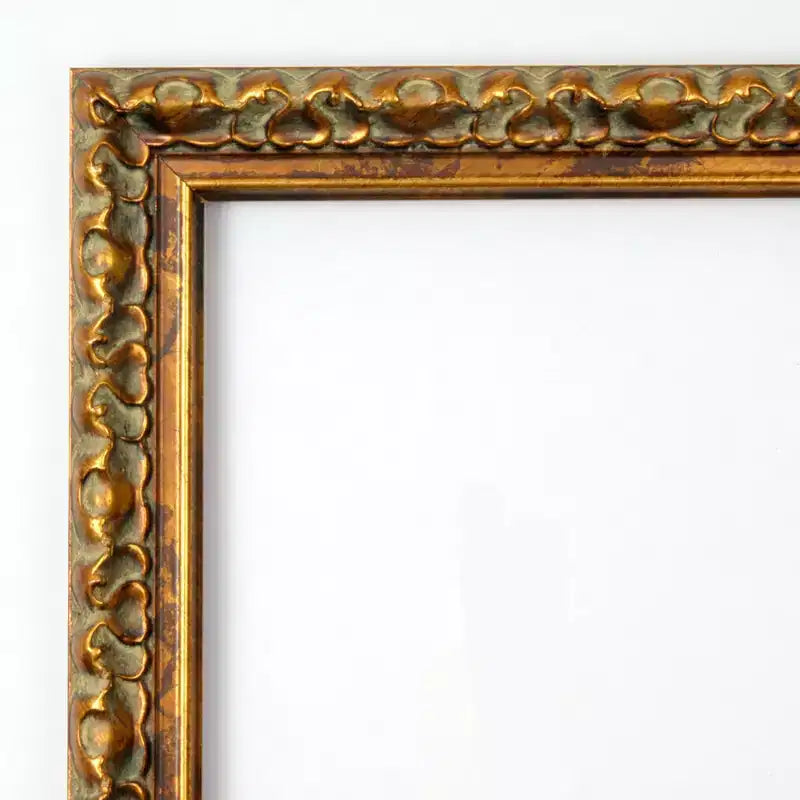 28" x 28" Non-Beveled Antique Bronze Wood Wall Mirror