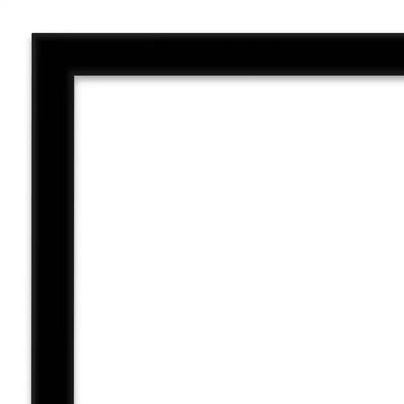 28" x 28" Non-Beveled Bathroom Wall Mirror, Jet Black Square Frame