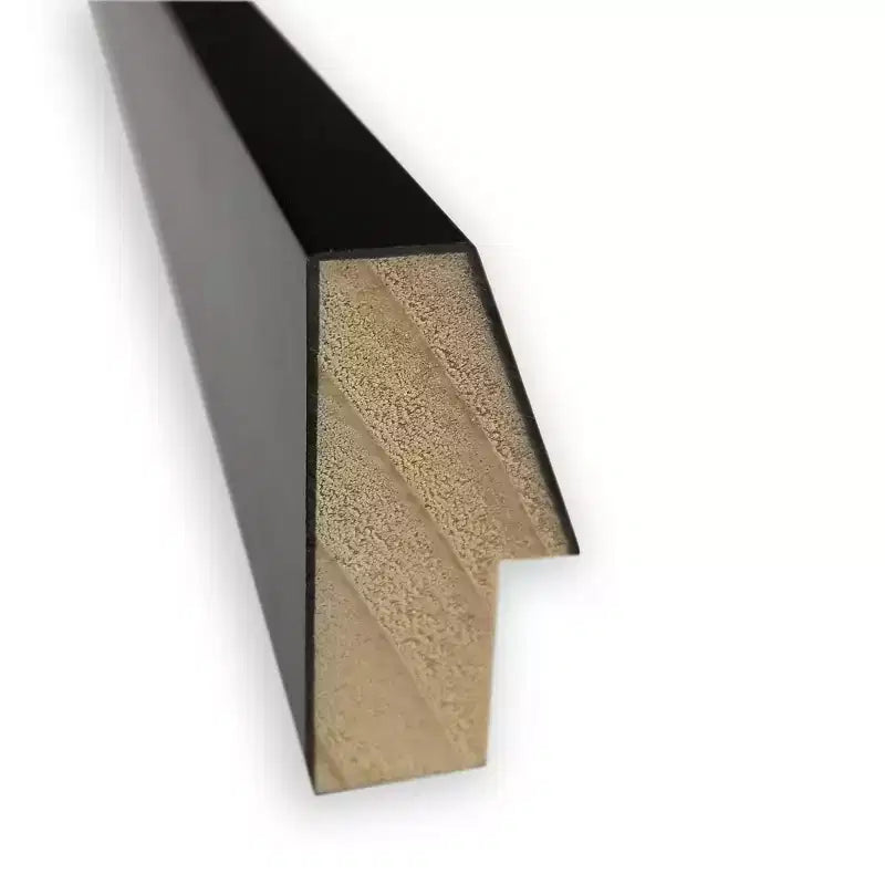 29" x 23" Non-Beveled Black Wood Wall Mirror