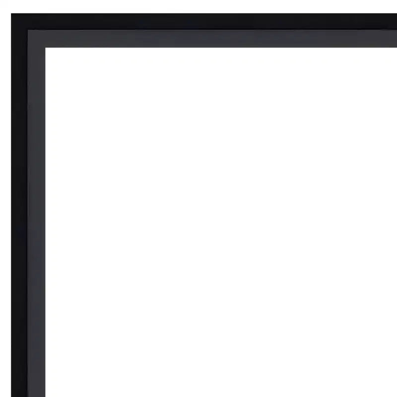 29" x 23" Non-Beveled Black Wood Wall Mirror