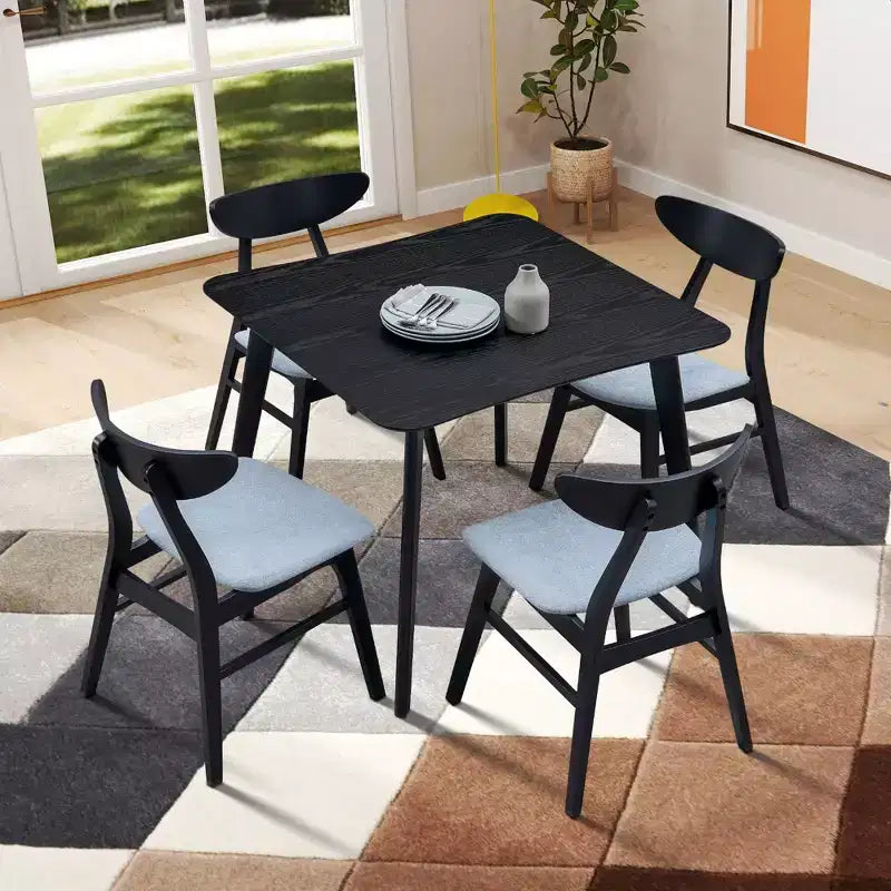 Square Wooden Dining Table for 4, Kitchen & Dining Room
