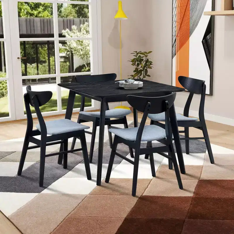 Square Wooden Dining Table for 4, Kitchen & Dining Room