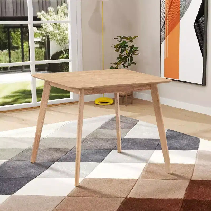 Square Wooden Dining Table for 4, Kitchen & Dining Room