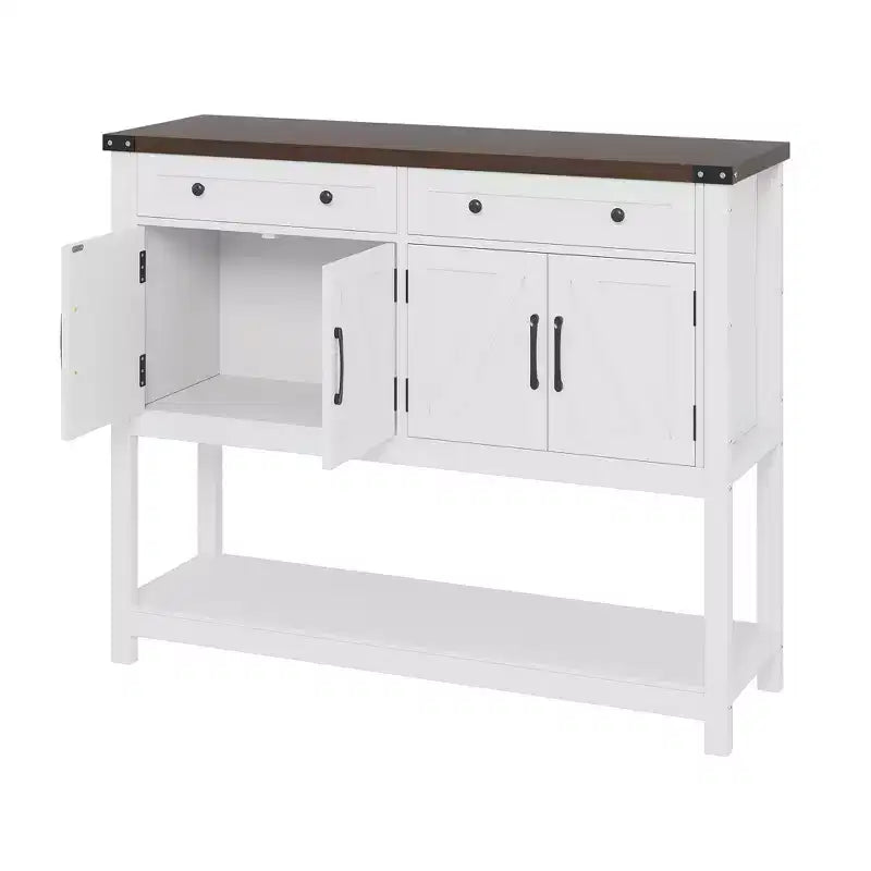 47.2" Farmhouse Sideboard Buffet Cabinet with 2 Drawers