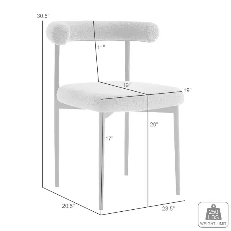 Dining Chair with Gold Brushed Stainless Steel Frame