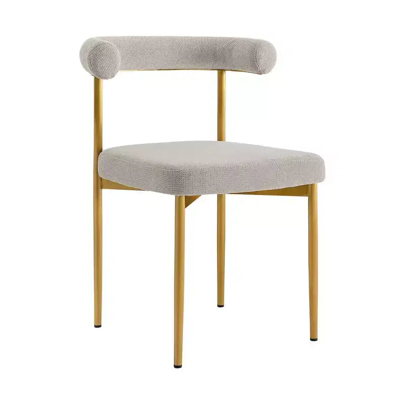 Dining Chair with Gold Brushed Stainless Steel Frame
