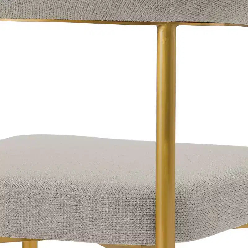 Dining Chair with Gold Brushed Stainless Steel Frame