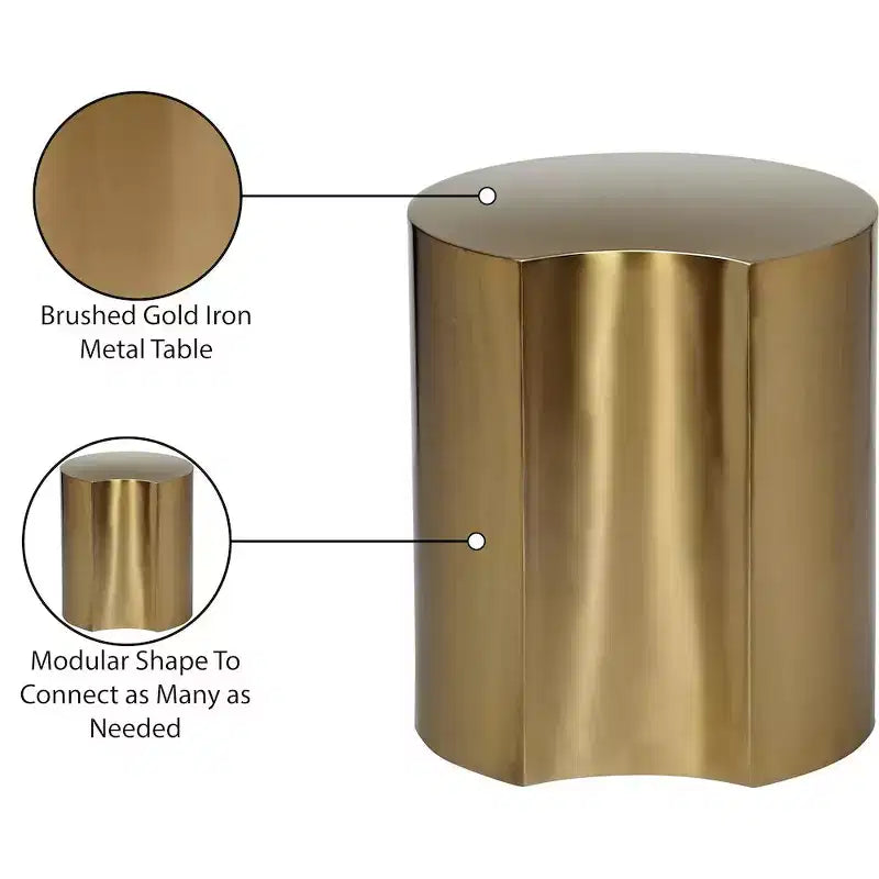 Dimple Black Iron End Table