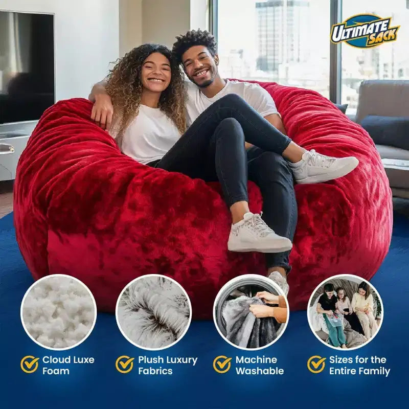Oversized Bean Bag Chair, Indoor Comfy Lounger