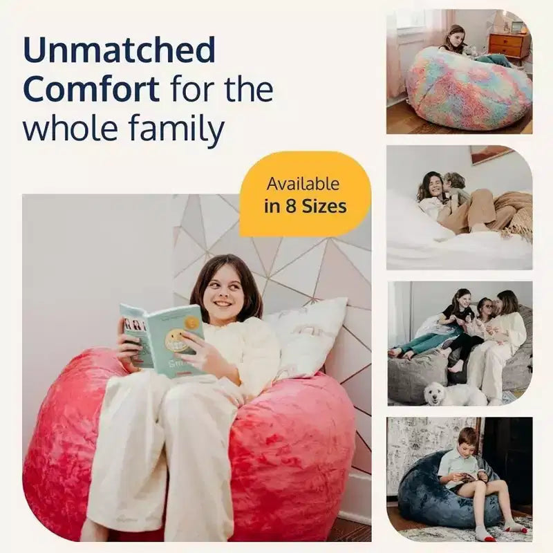 Oversized Bean Bag Chair, Indoor Comfy Lounger