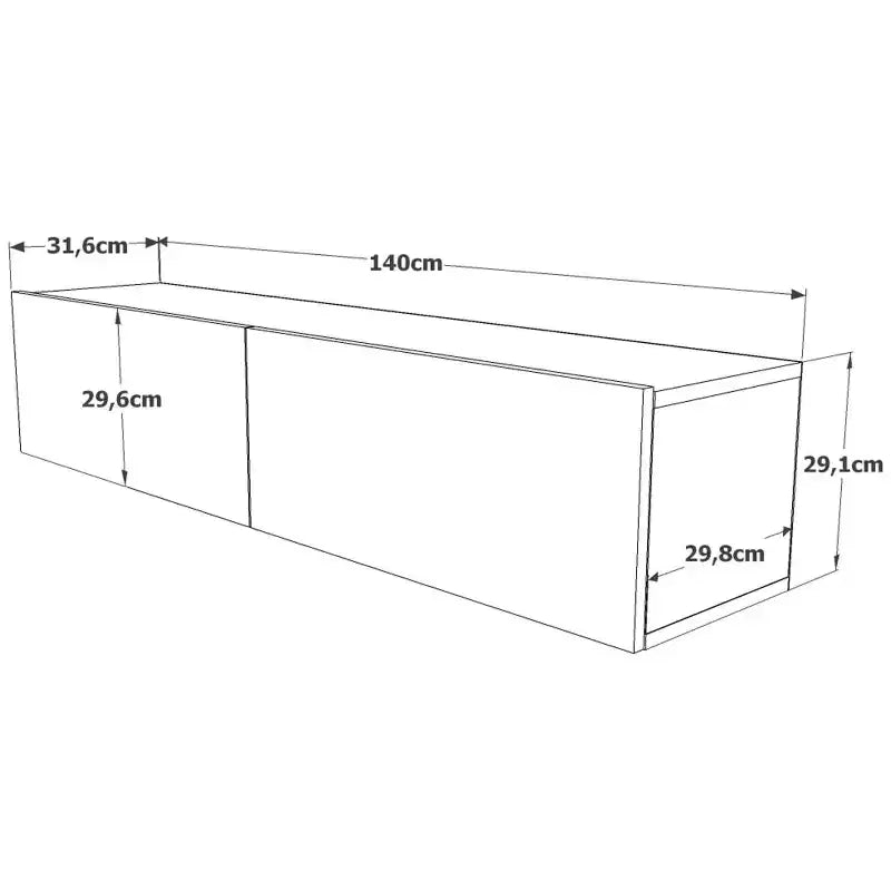TV Unit Entertainment Center Console with Storage Shelves & Doors