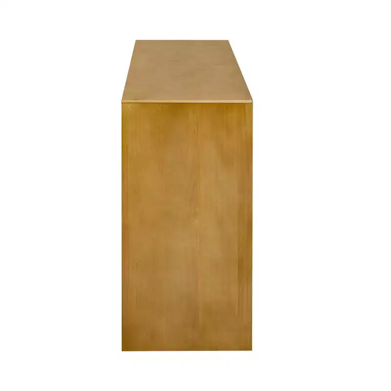 Modern 60" Sideboard Buffet Cabinet with 4 Doors & Open Shelf Console Table, Natural