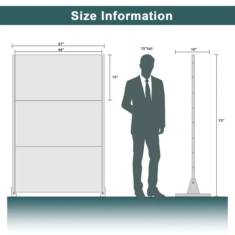 Galvanized Steel Privacy Screen, Outdoor & Indoor Freestanding Decorative Divider for Balcony & Garden
