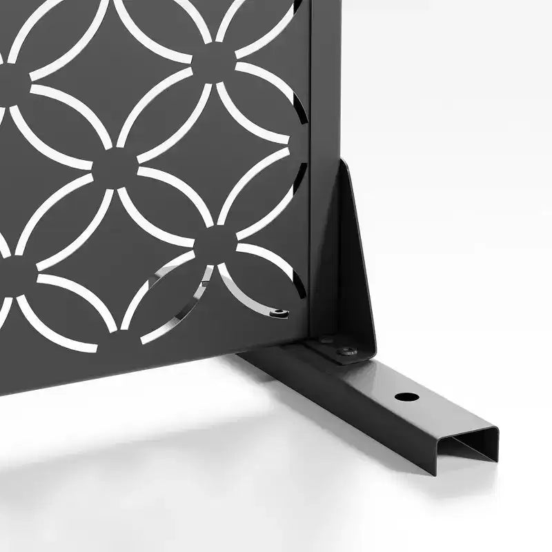 Galvanized Steel Privacy Screen, Outdoor & Indoor Freestanding Decorative Divider for Balcony & Garden