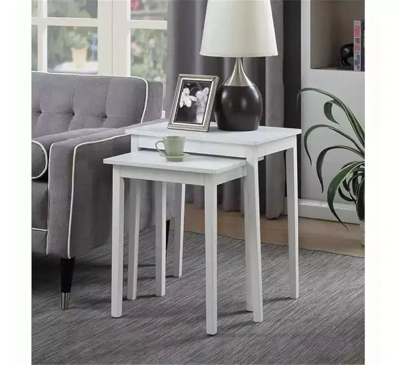 26.25 in.H White Rectangle Wood End Table