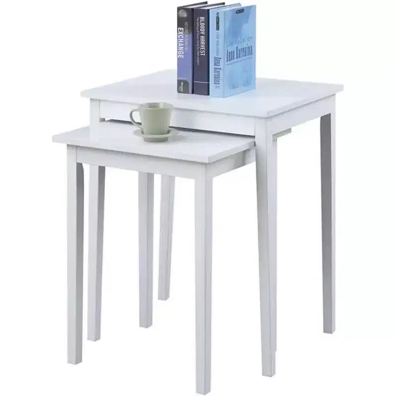 26.25 in.H White Rectangle Wood End Table