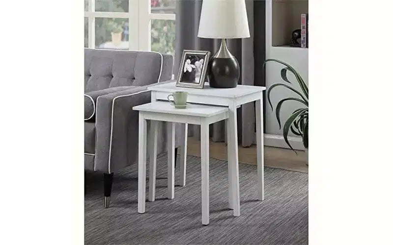 26.25 in.H White Rectangle Wood End Table
