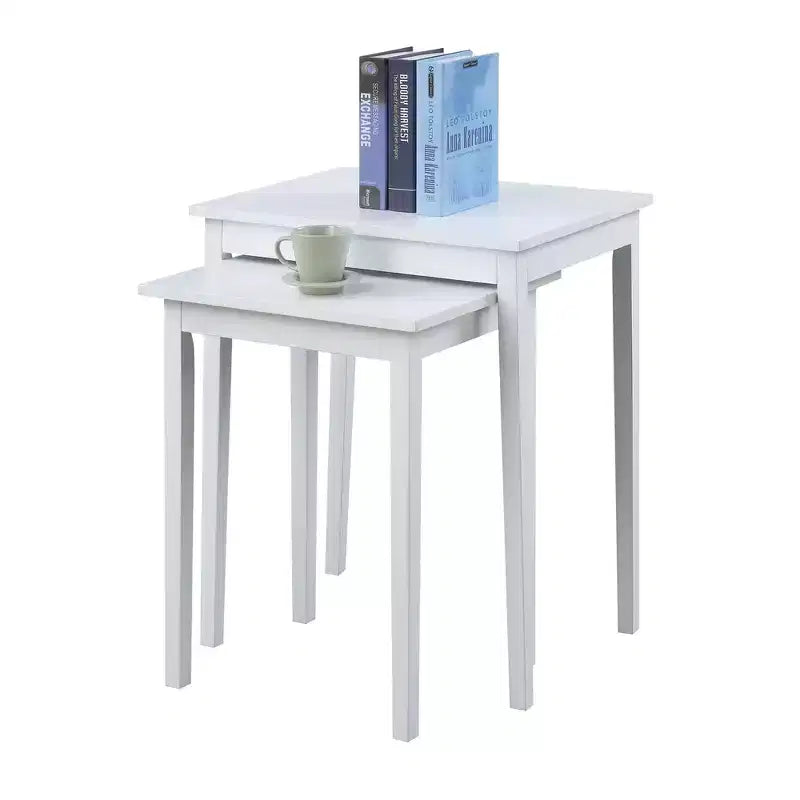26.25 in.H White Rectangle Wood End Table