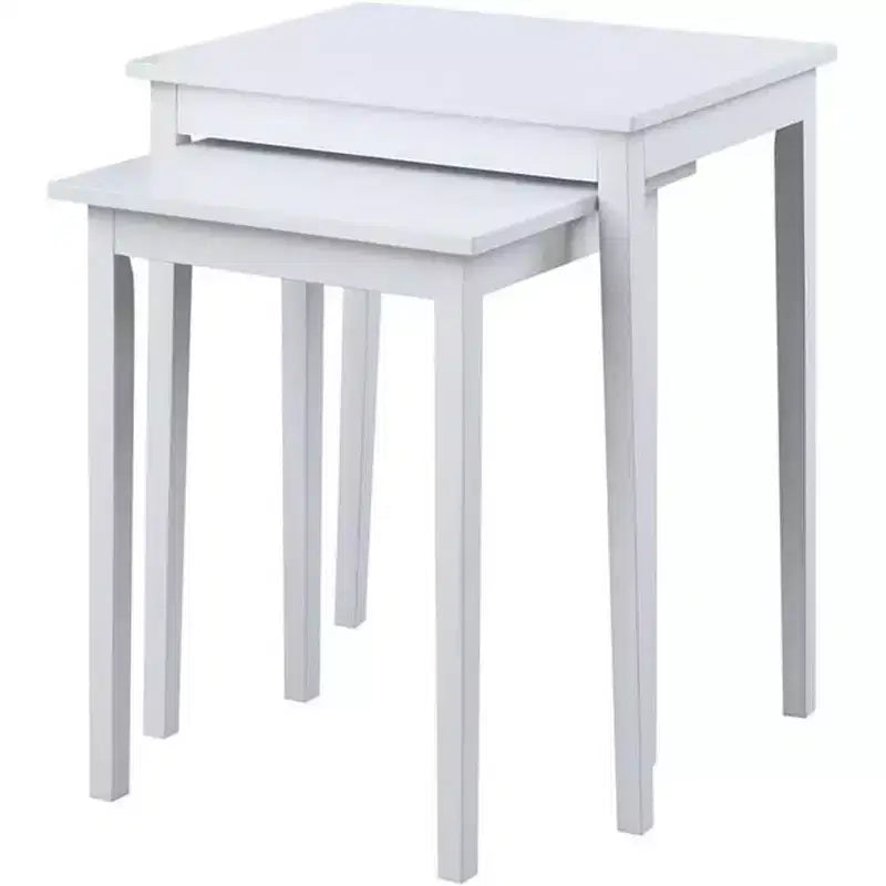 26.25 in.H White Rectangle Wood End Table