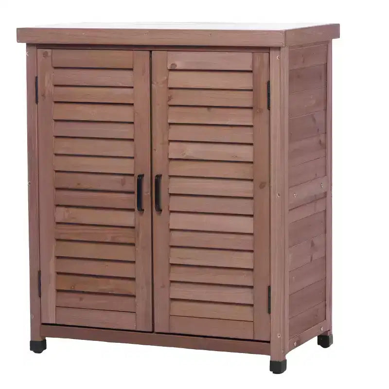 Storage Cabinet with 2 Doors and 2 Shelves, Short Cabinet for Living Room, Dining Room, Kitchen