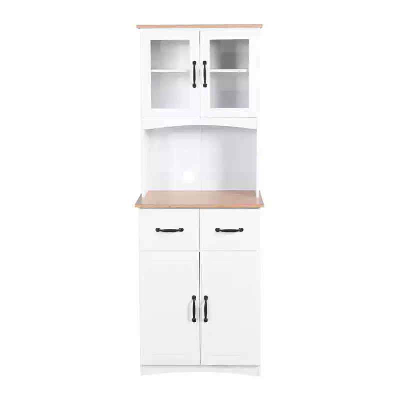 Wooden Sideboard Buffet Cabinet with 4 Doors and 2 Drawers