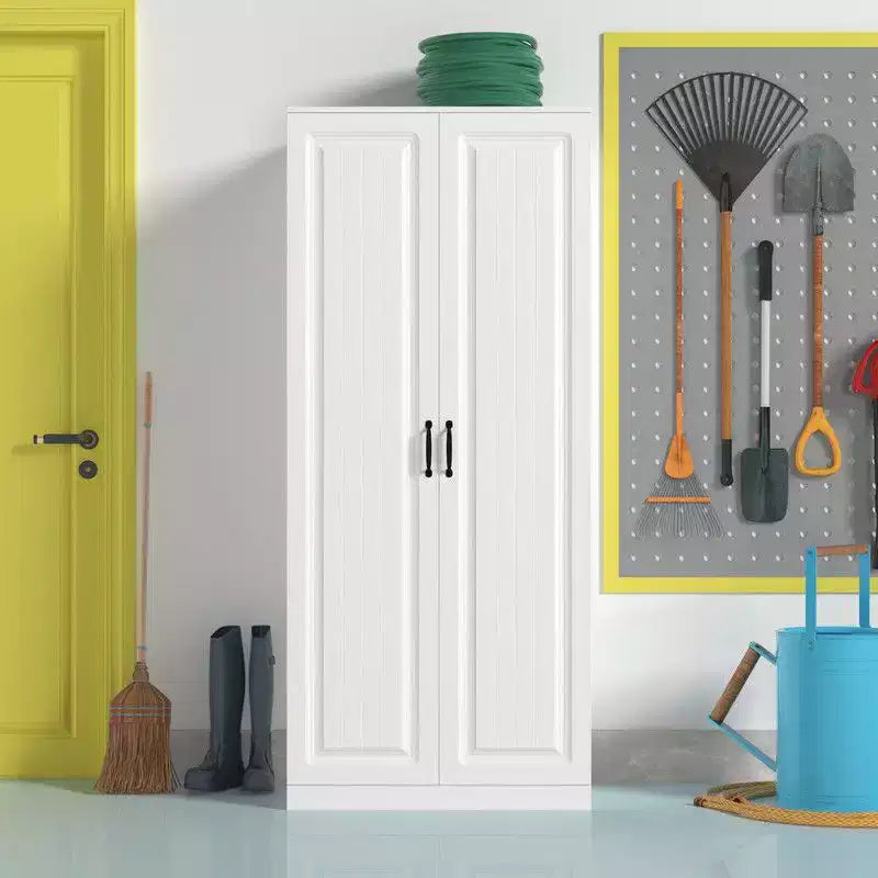 Garage Storage Cabinet with Rotating Shelves & Door Compartments, Multi-Layer Organizer