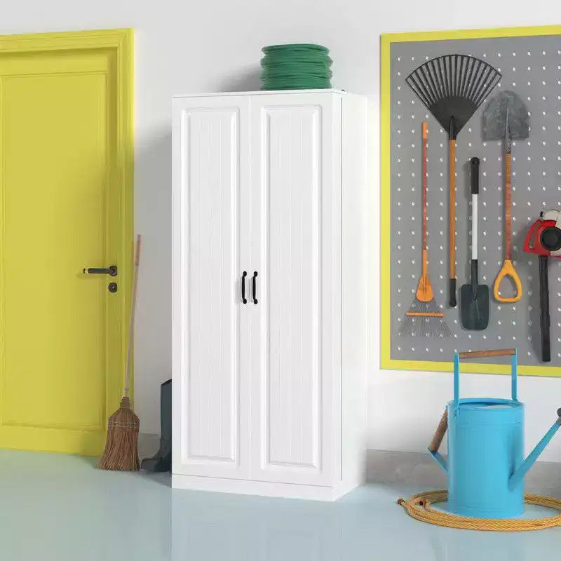 Garage Storage Cabinet with Rotating Shelves & Door Compartments, Multi-Layer Organizer