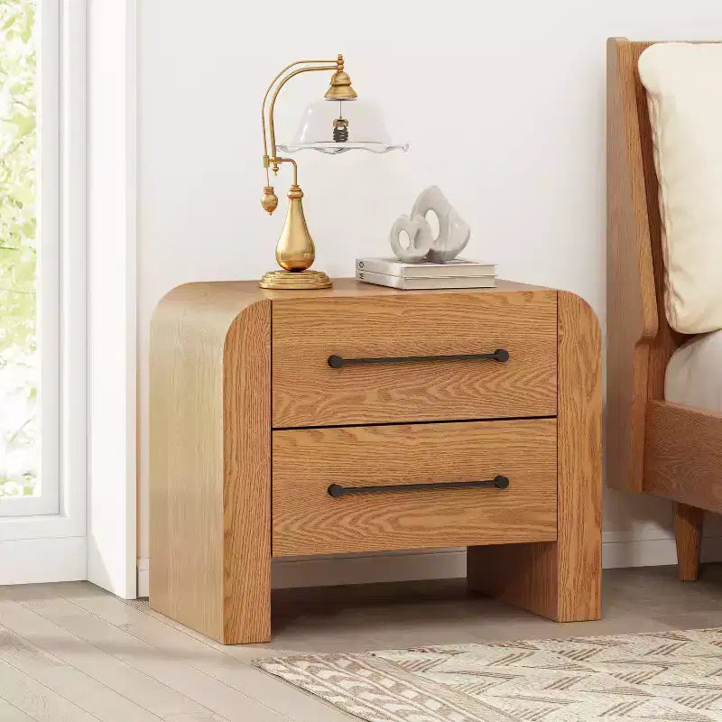 Modern Nightstand with 2 Drawers