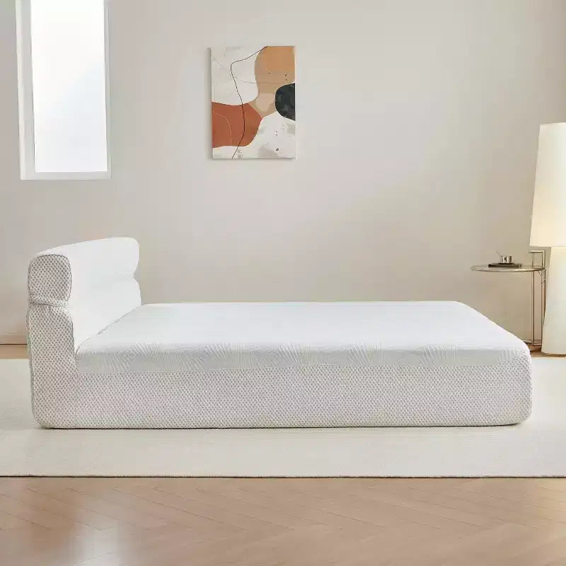 Contemporary Upholstered Mattress Bed