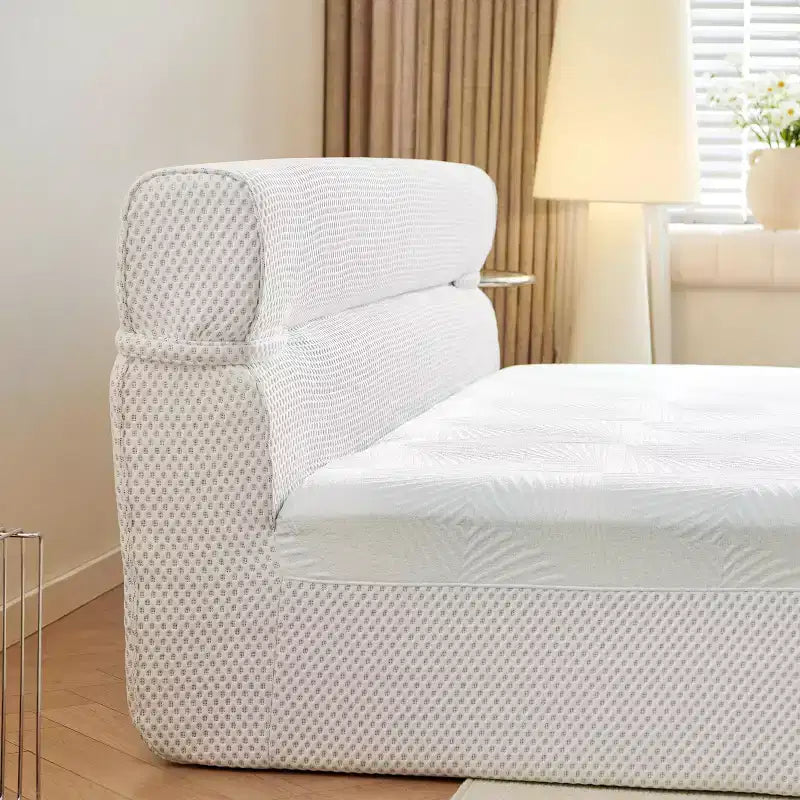 Contemporary Upholstered Mattress Bed