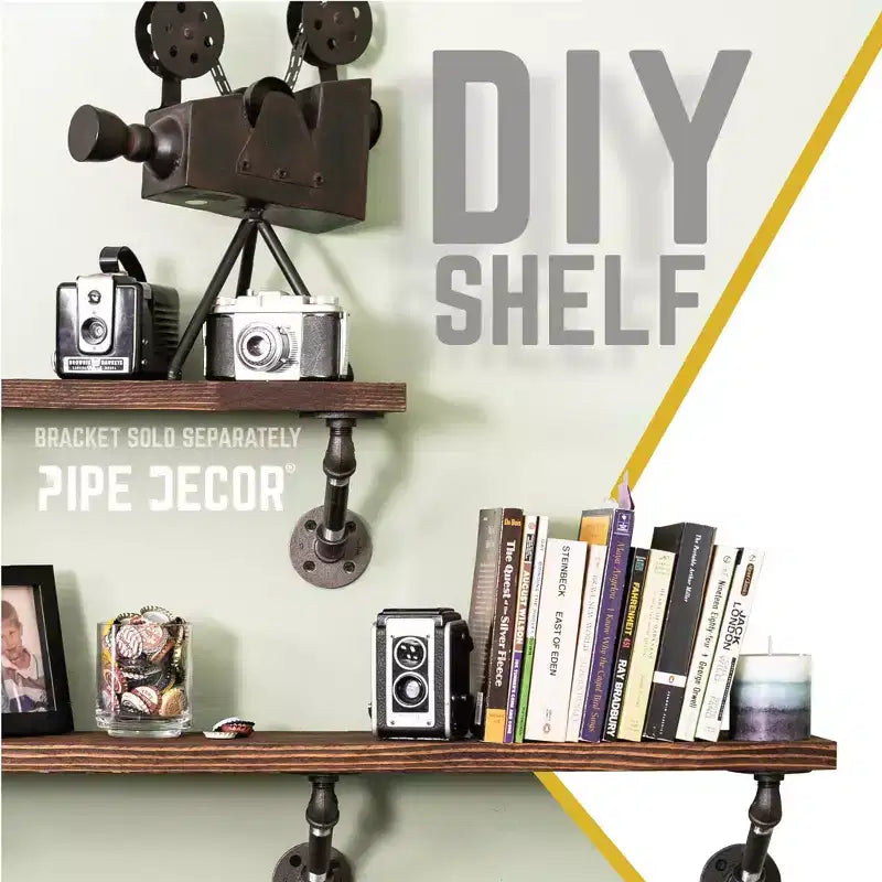 Trail Brown 36 in. Reclaimed Wood Shelf (Wood Only)