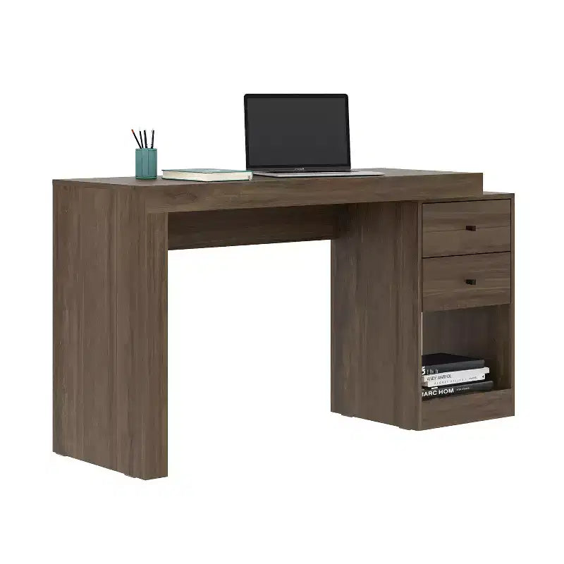 47.5IN Modern Expandable Home Office Desk with 2 Drawers and 1 Shelf