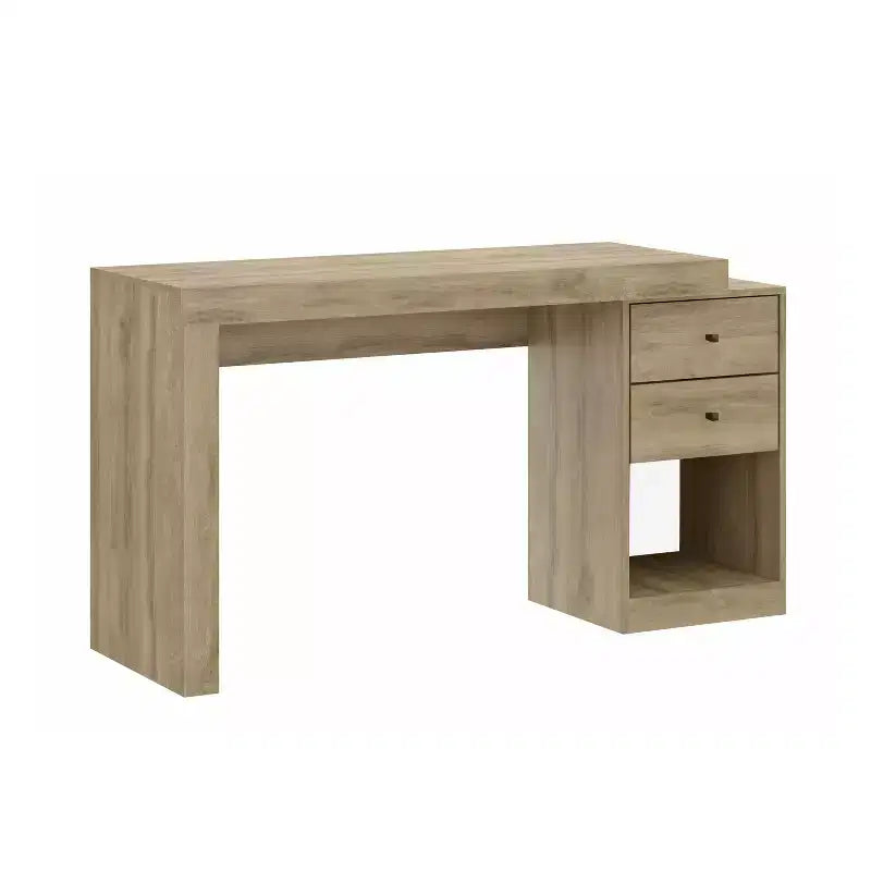 47.5IN Modern Expandable Home Office Desk with 2 Drawers and 1 Shelf
