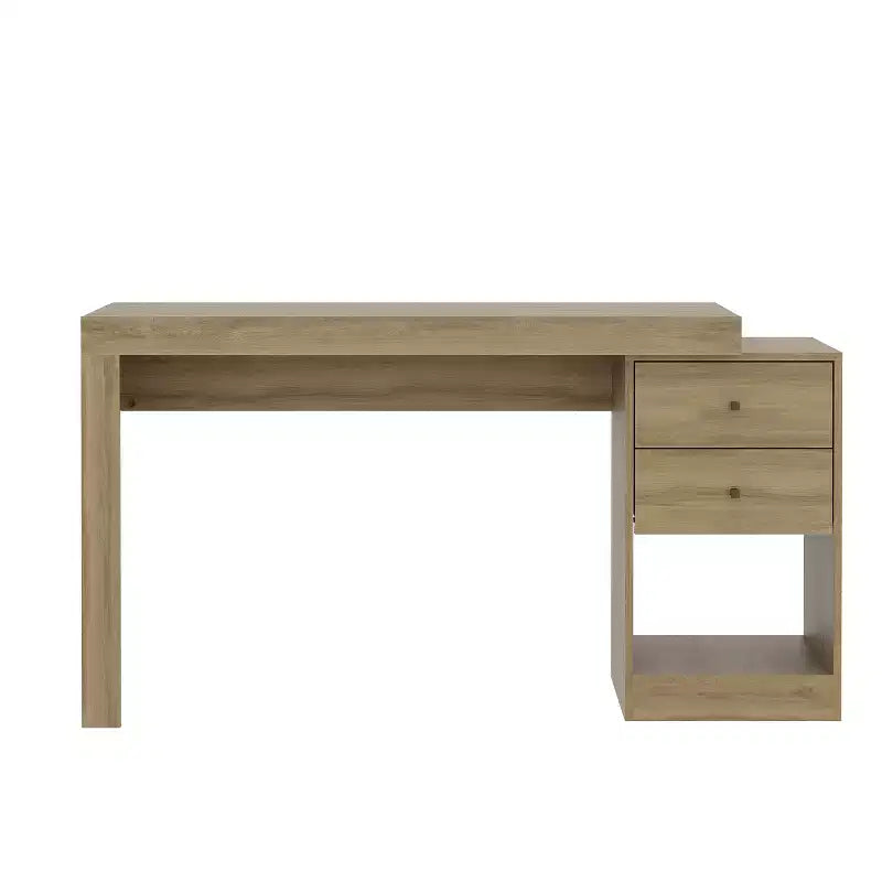 47.5IN Modern Expandable Home Office Desk with 2 Drawers and 1 Shelf