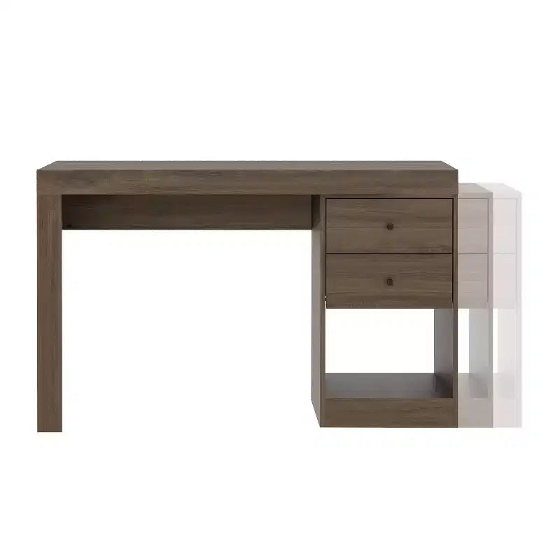 47.5IN Modern Expandable Home Office Desk with 2 Drawers and 1 Shelf