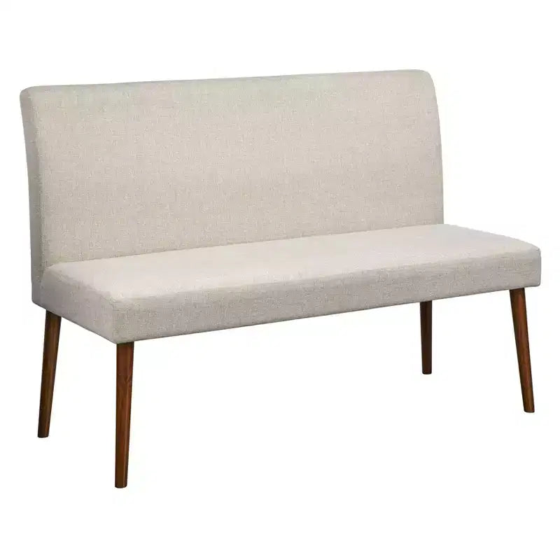Mid Century Modern Upholstered Dining Bench