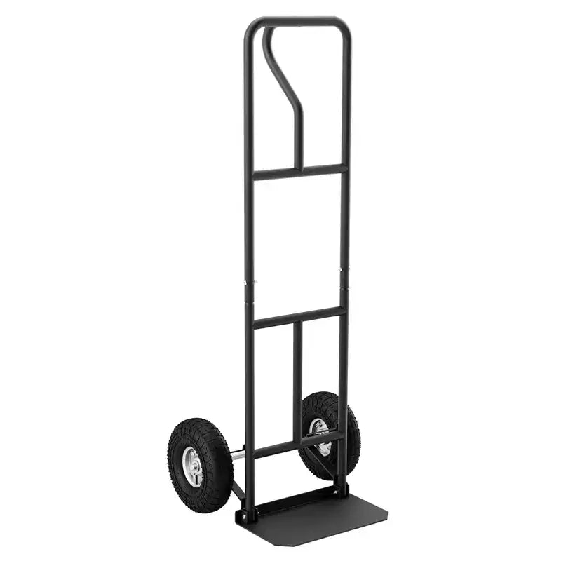 Heavy Duty Hand Truck 660lbs Capacity with Foldable Nose Plate, Black/Red
