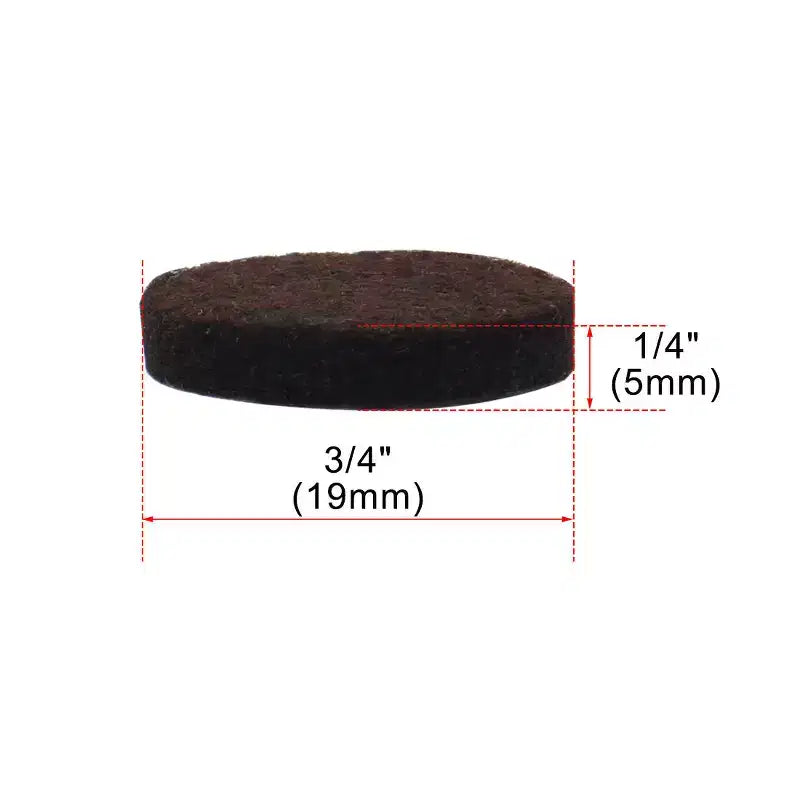Round Self-Stick Non-Slip Anti-Scratch Furniture Felt Pads, Dark Brown, 50 Pcs