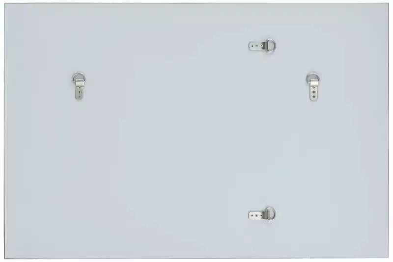 Rectangular Vanity Wall Mirror, Modern Silver Wood Metal Frame, 26" Wide