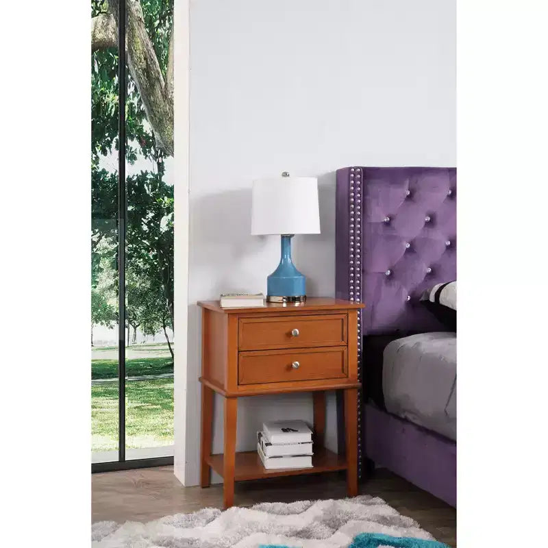 2-Drawer Nightstand (28"H x 22"W x 16"D)