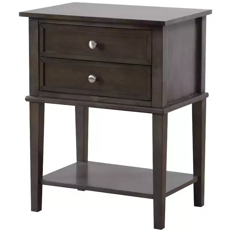 2-Drawer Nightstand (28"H x 22"W x 16"D)