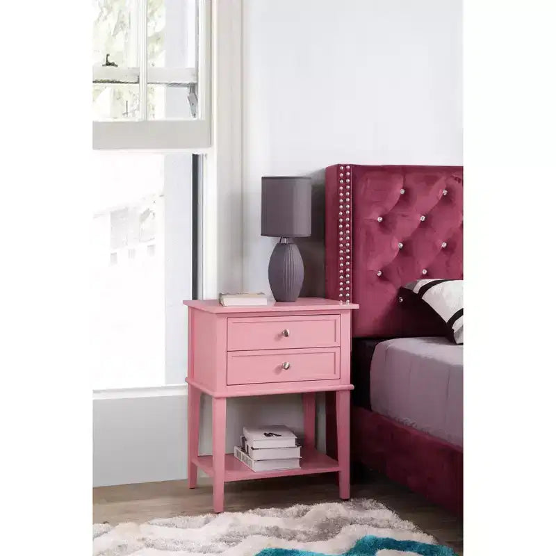 2-Drawer Nightstand (28"H x 22"W x 16"D)