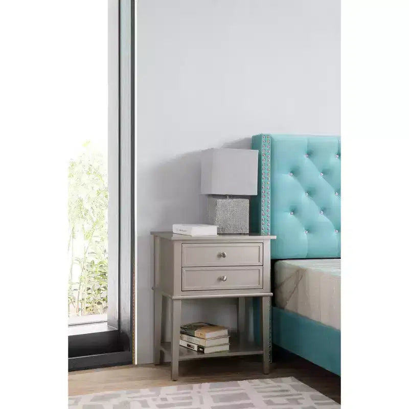 2-Drawer Nightstand (28"H x 22"W x 16"D)