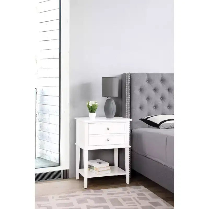 2-Drawer Nightstand (28"H x 22"W x 16"D)