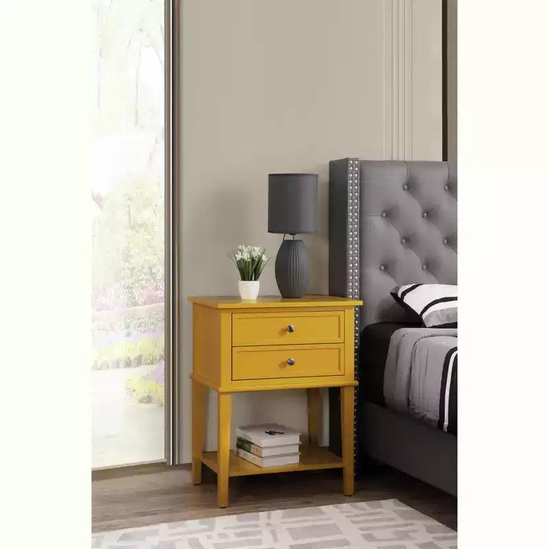 2-Drawer Nightstand (28"H x 22"W x 16"D)