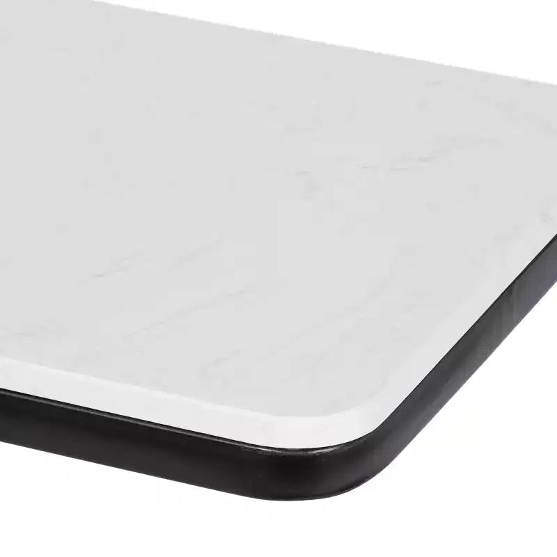 Cultured Marble and Metal Accent C-Table